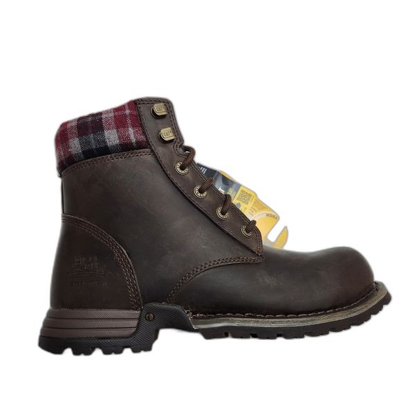 Caterpillar womens Kenzie Steel Toe work boots brown 9 wide - Picture 3 of 12